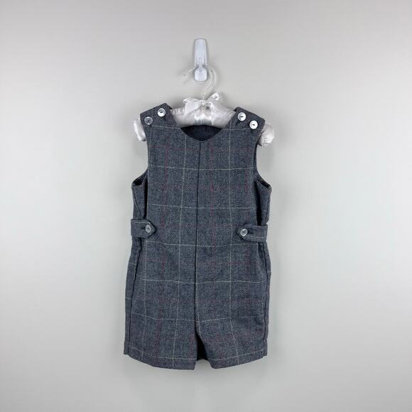 Vintage Other - Vintage Gray Plaid Kids Romper